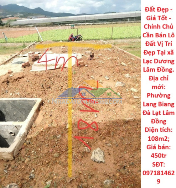 Đất đẹp - giá tốt - chính chủ cần bán lô đất vị trí đẹp tại xã lạc dương lâm đồng