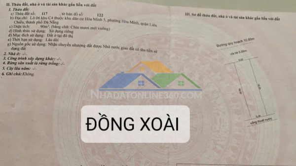 Bán đất đường đồng xoài - đường 10,5m thông thoáng