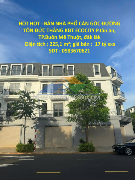 Hot hot - bán nhà phố căn góc đường tôn đức thắng kđt ecocity...