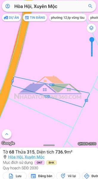 Chủ cần bán 2 lô đất sát nhau tại hòa hội,xuyên mộc.bà rịa _vũng tàu.