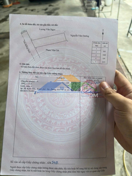 Hàng hiếm tuyến 2 trục xã lạng côn – đông phương – kiến thuỵ  126.7m2  giá chỉ 2x triệu/m2  zalo 0567 222 555