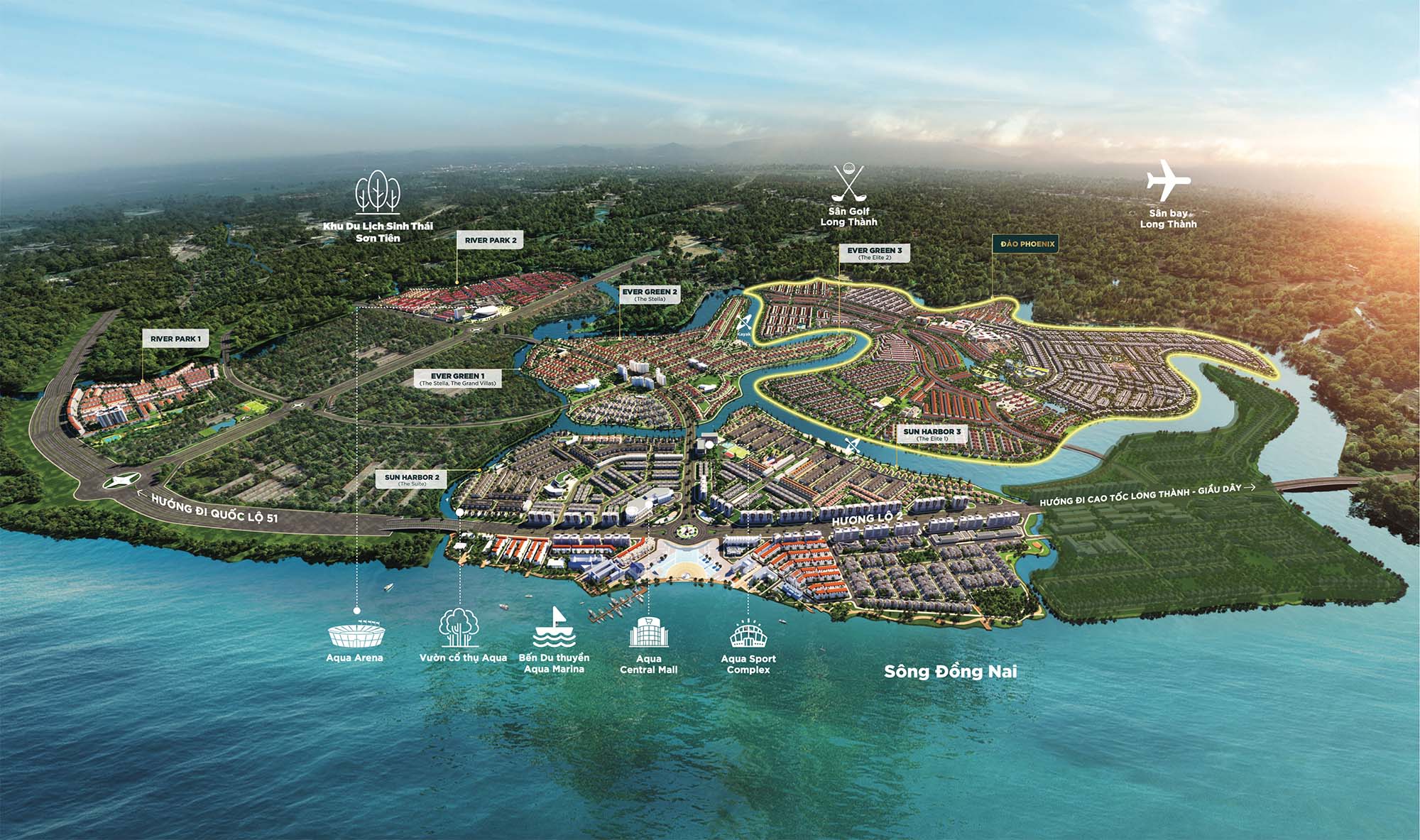 Phối cảnh dự án Aqua City
