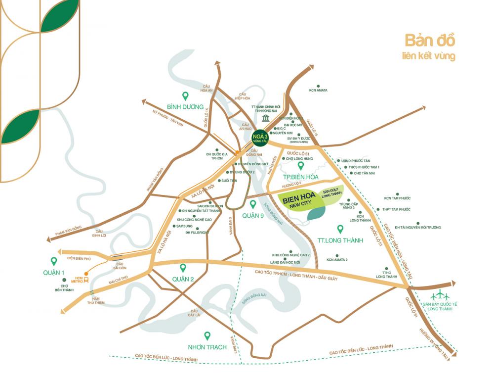 Vị trí dự án Biên Hòa New City