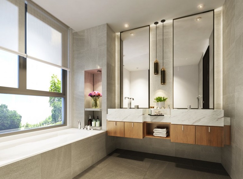 Phòng tắm trong biệt thự đơn lập
