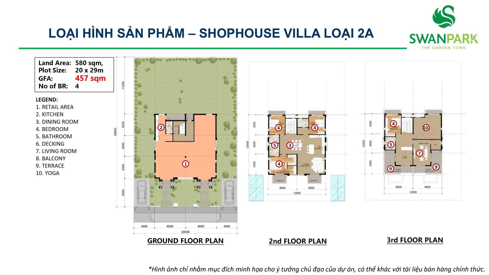 Thiết kế mặt bằng shopvilla – khu 1B – The Garden Town